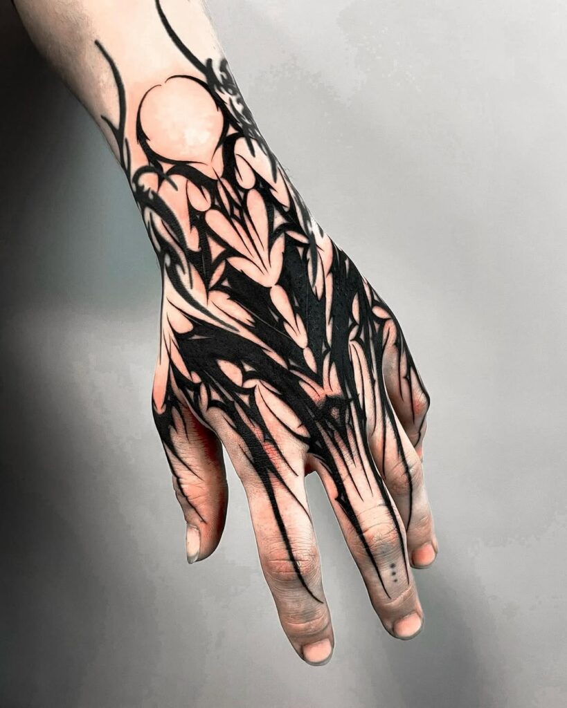 Gothic Ornament Hand Tattoo