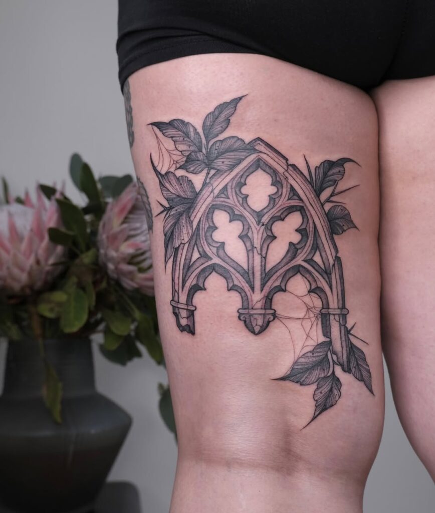 Gothic Window Ornament Tattoo