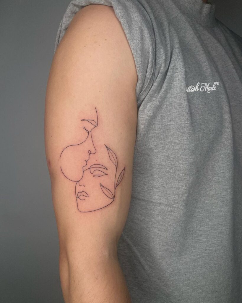 Single-Line Portrait Tattoo