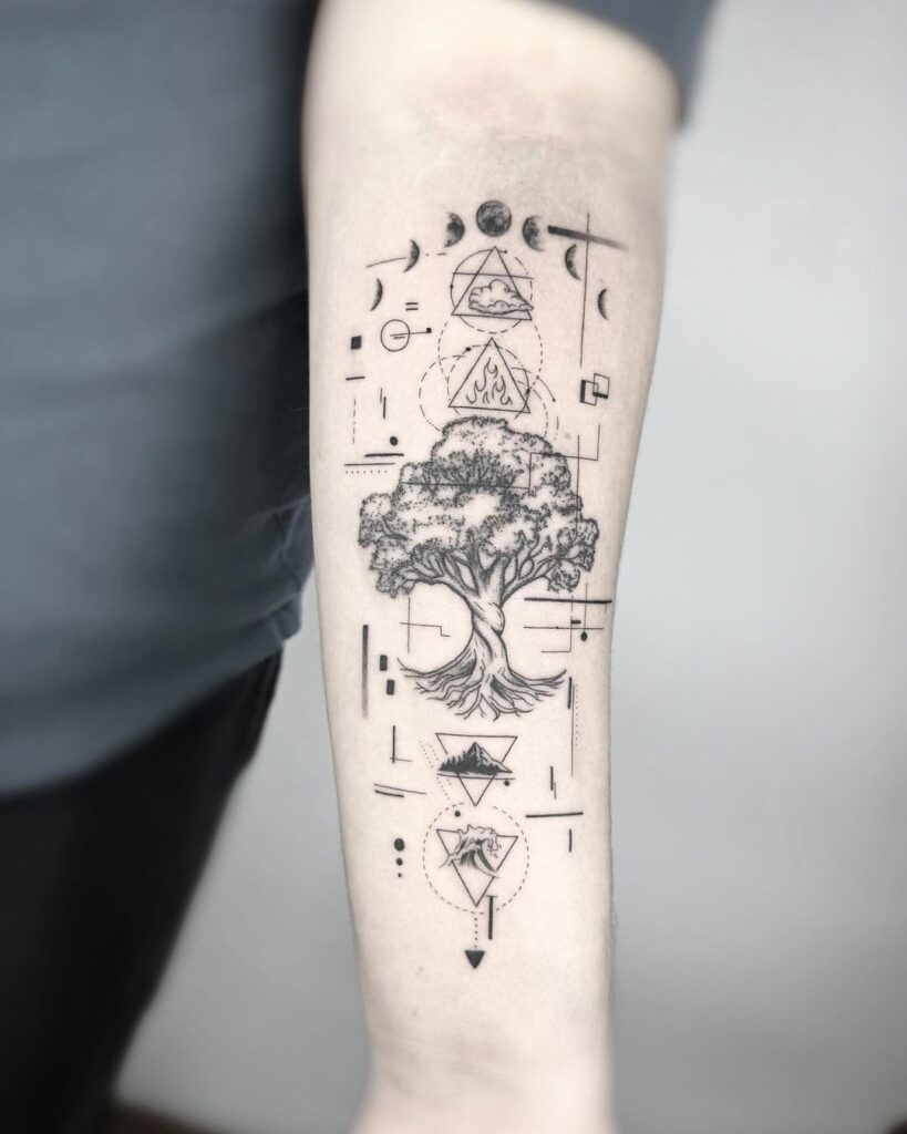 Complex Geometric Tattoo