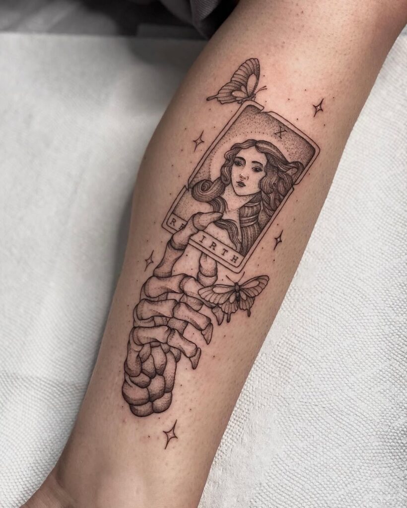 Rebirth Tarot Card Tattoo