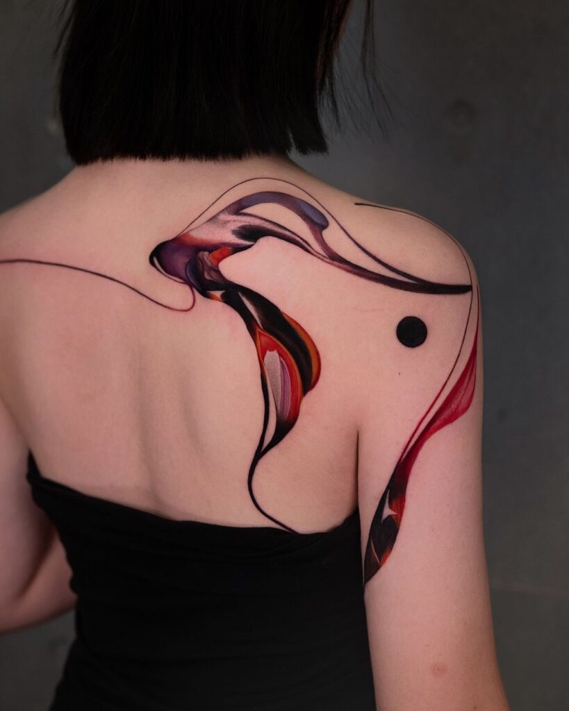 Abstract Back Tattoo