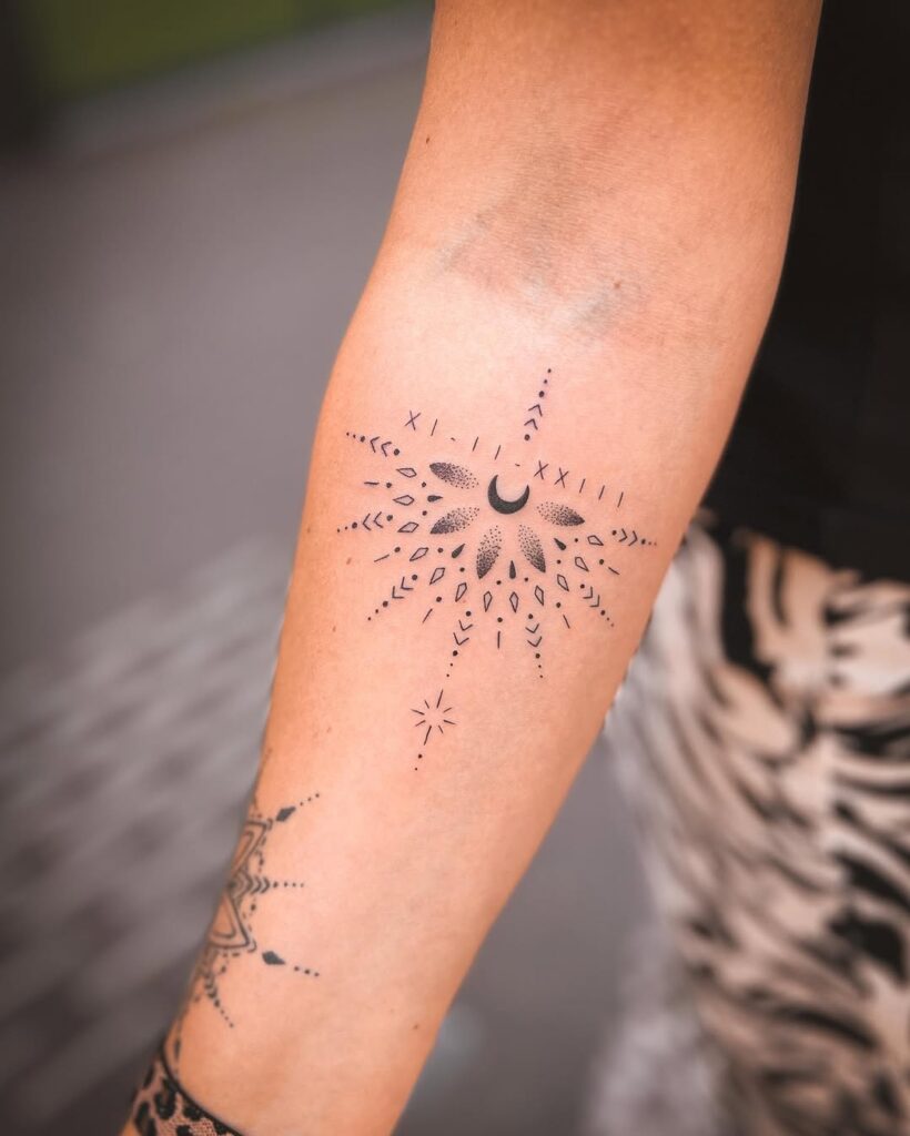 Birthdate & Mandala Tattoo