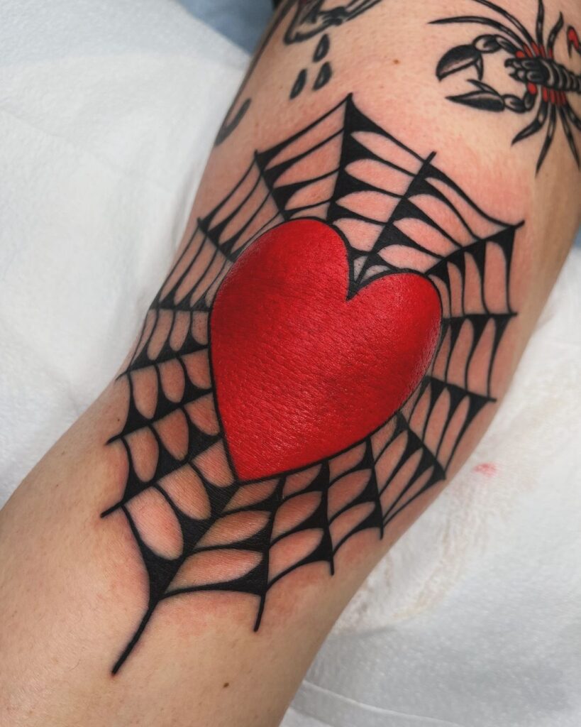 American Traditional Heart Tattoo