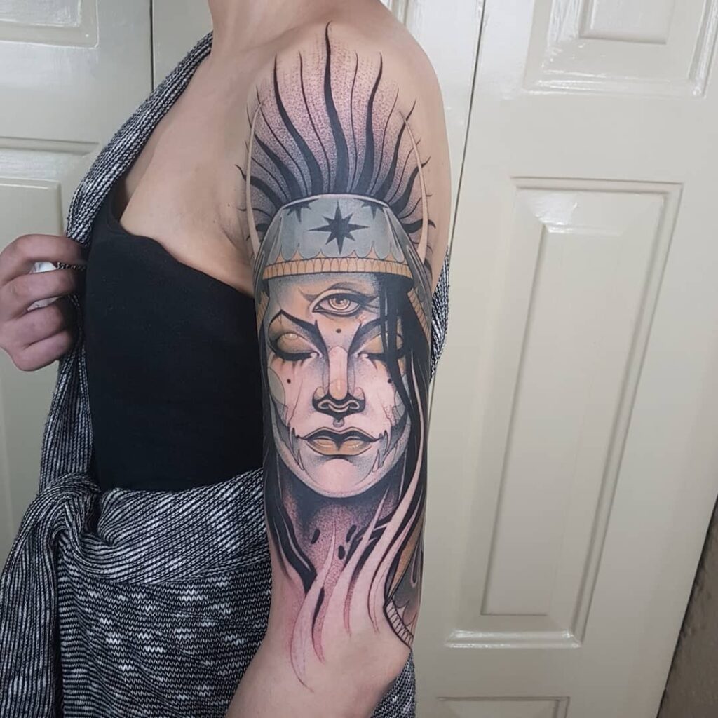 Hekate Portrait Tattoo