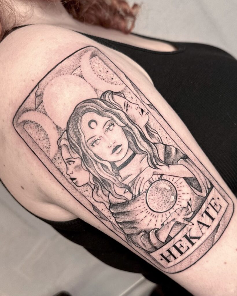 Hekate Tarot Card Tattoo