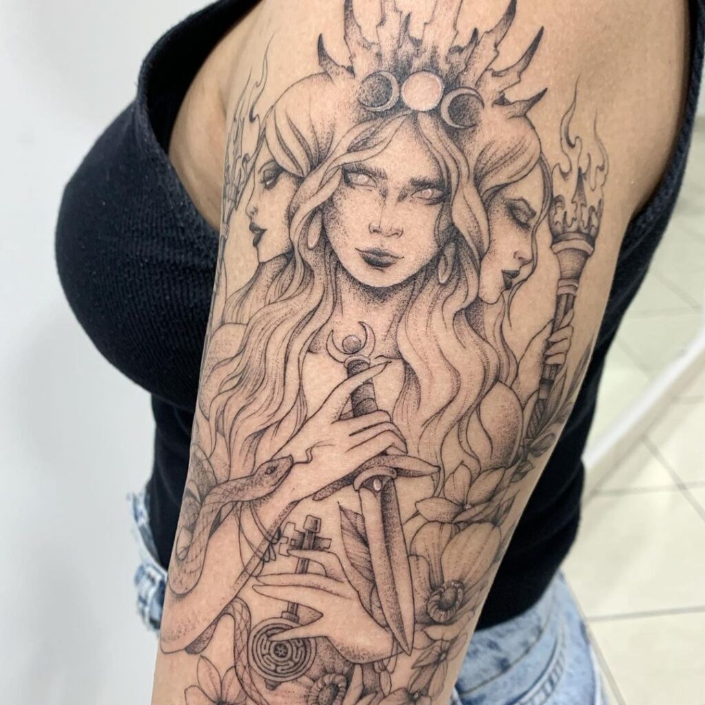 Feminine Hekate Tattoo