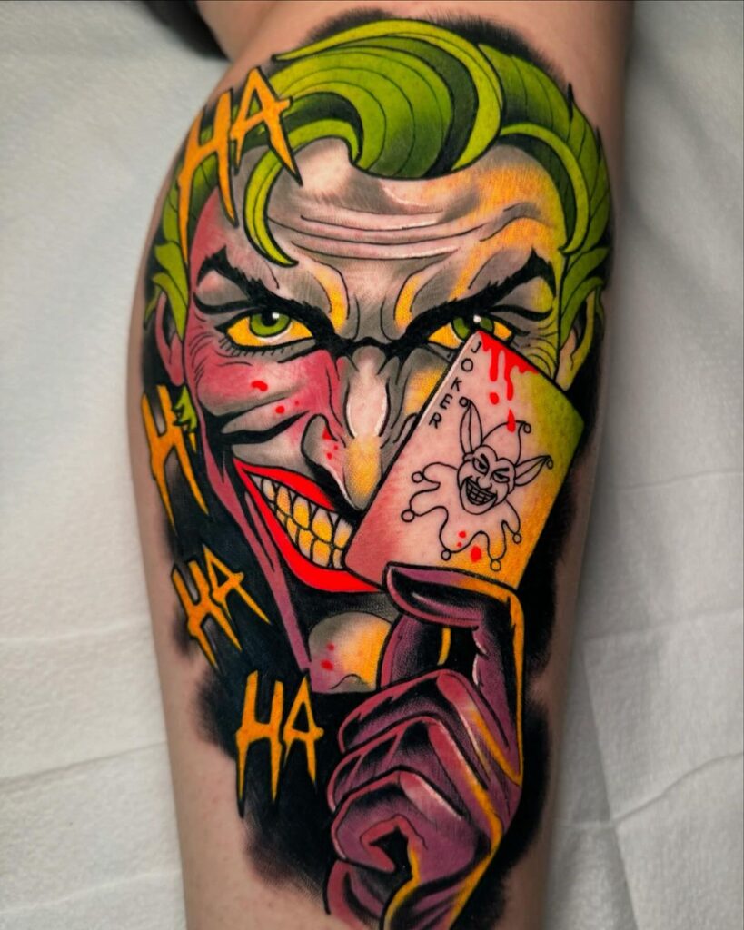 Vibrant Joker Tattoo