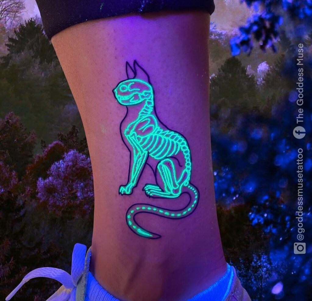Glowing Cat Tattoo