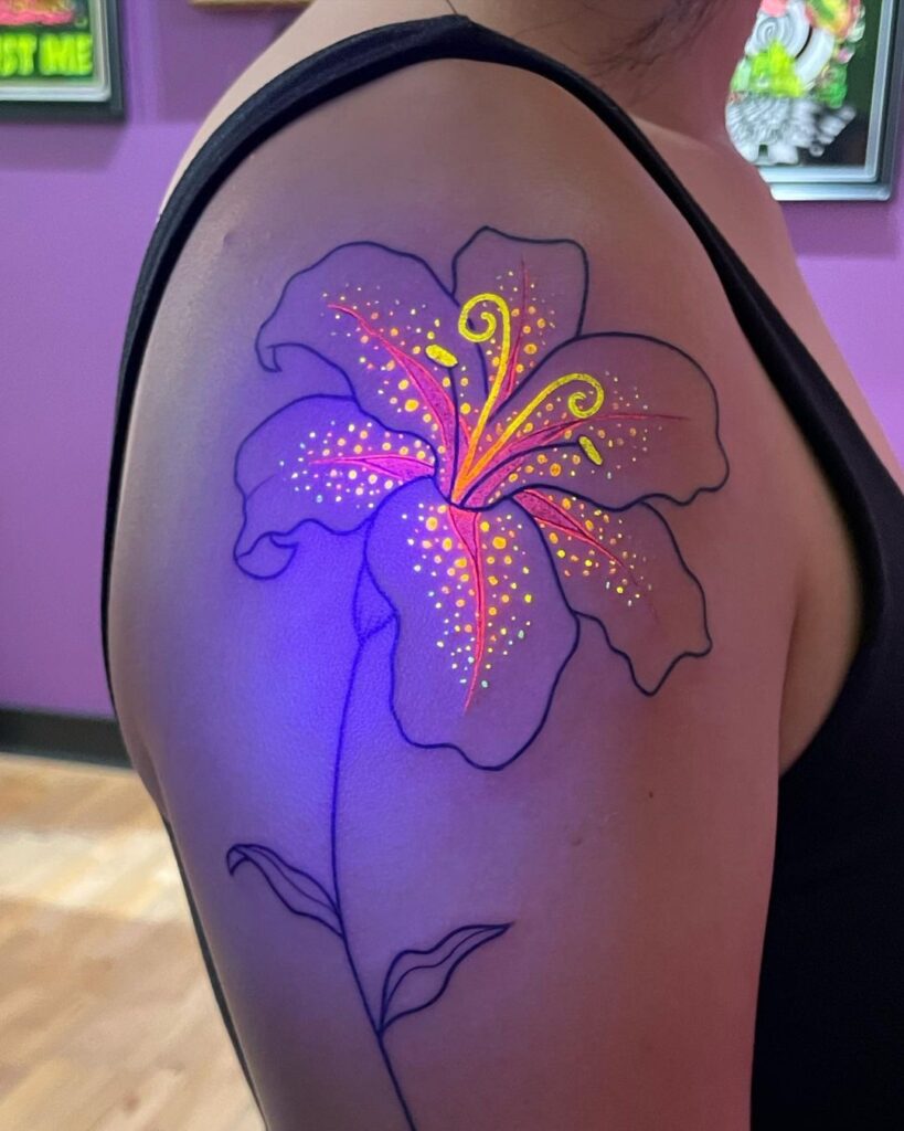 Glowing Flower Tattoo