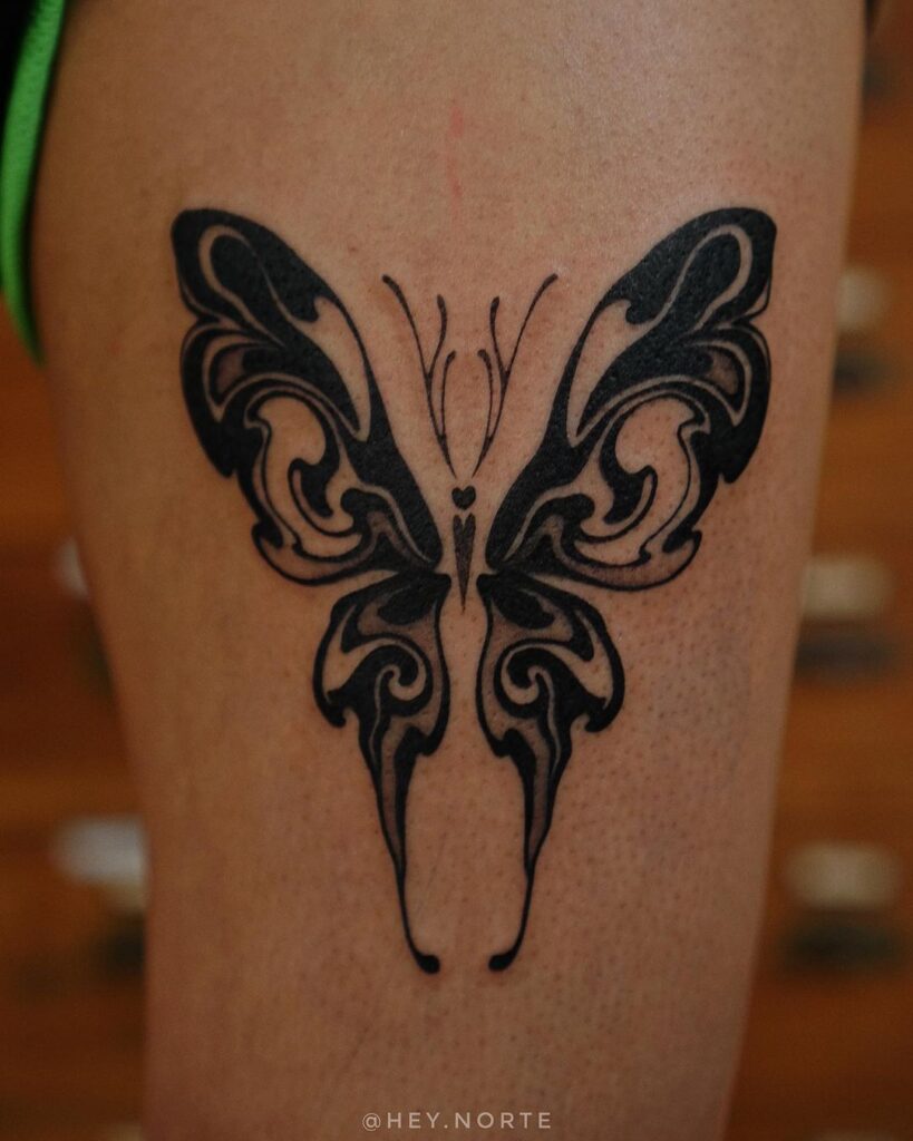 Suminagashi Butterfly Tattoo