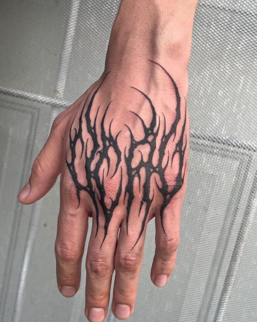 Neo Tribal Hand Tattoo