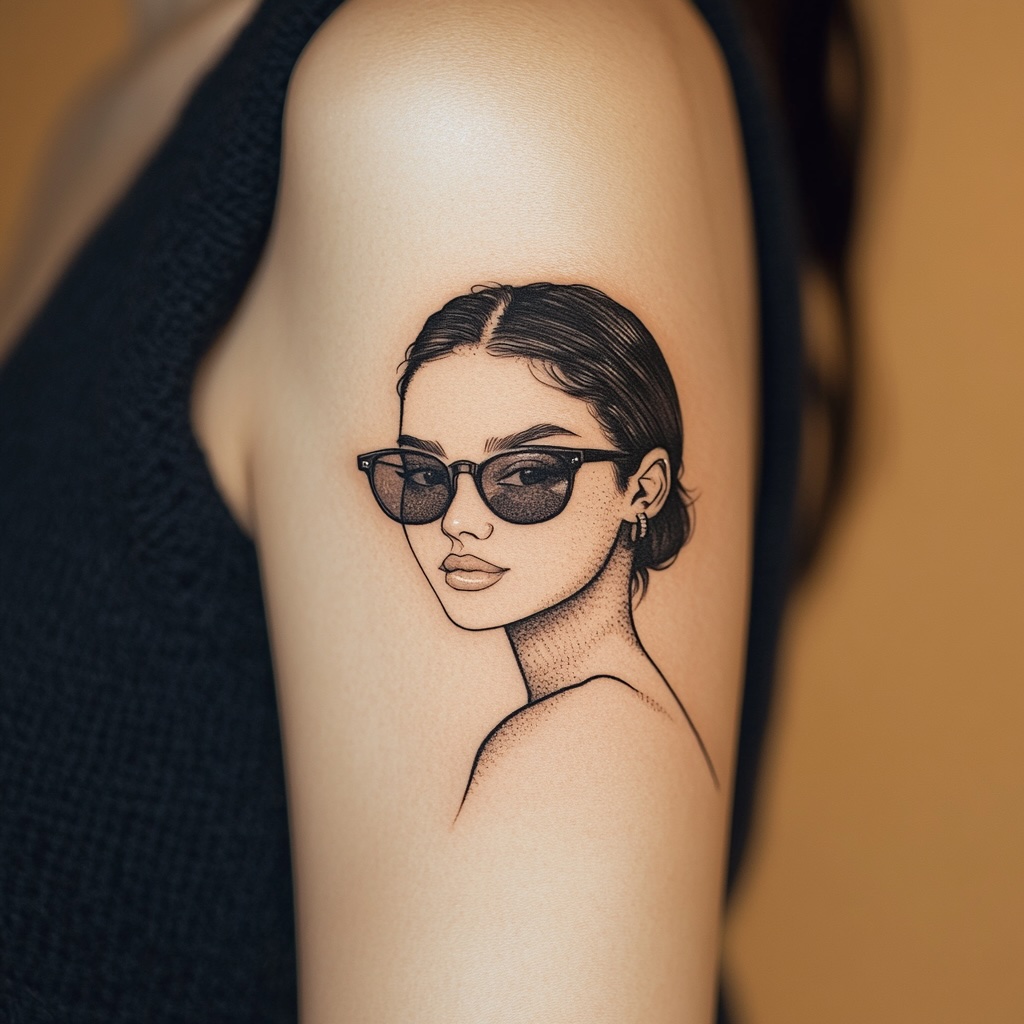 Small Dope Portrait Tattoo