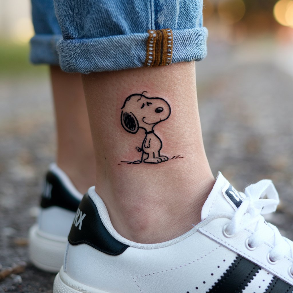 Small Dope Snoopy Tattoo