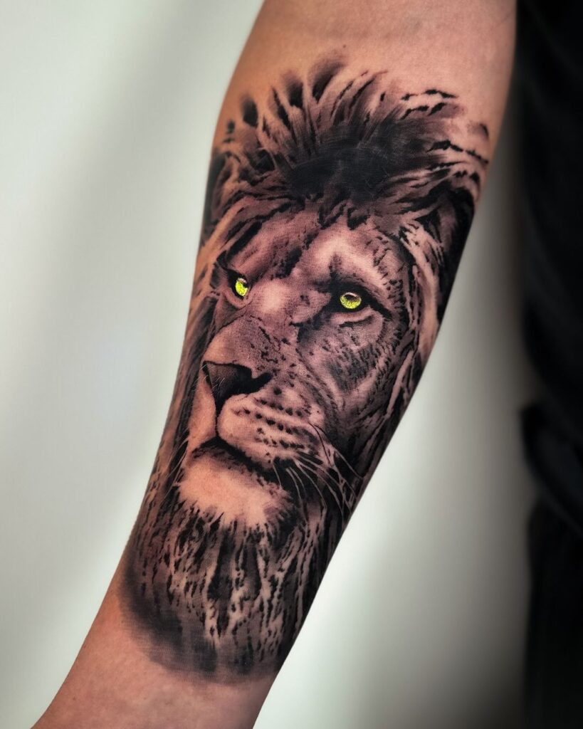 Lion Forearm Tattoo