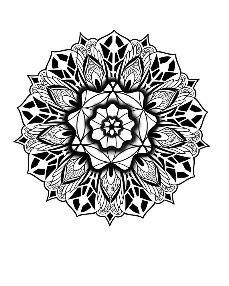 Mandala Tattoo Stencil