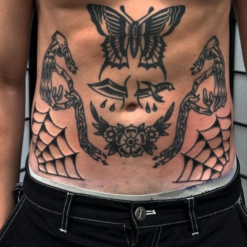 Traditional Stomach Tattoo