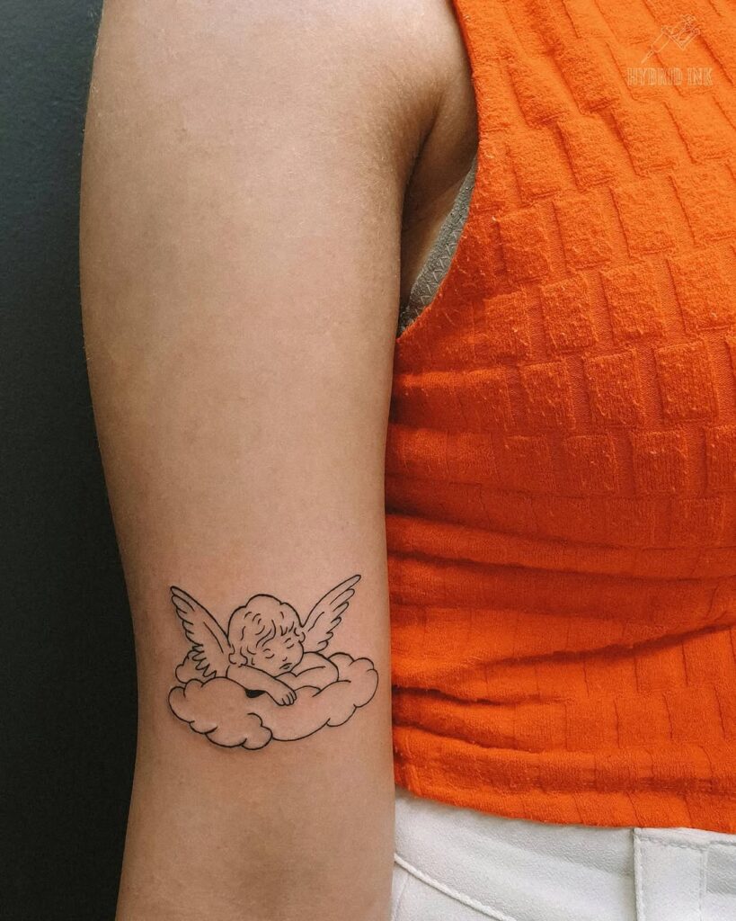 Angel Sleeping Tattoo
