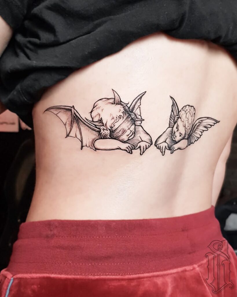 Angel And Devil Tattoo