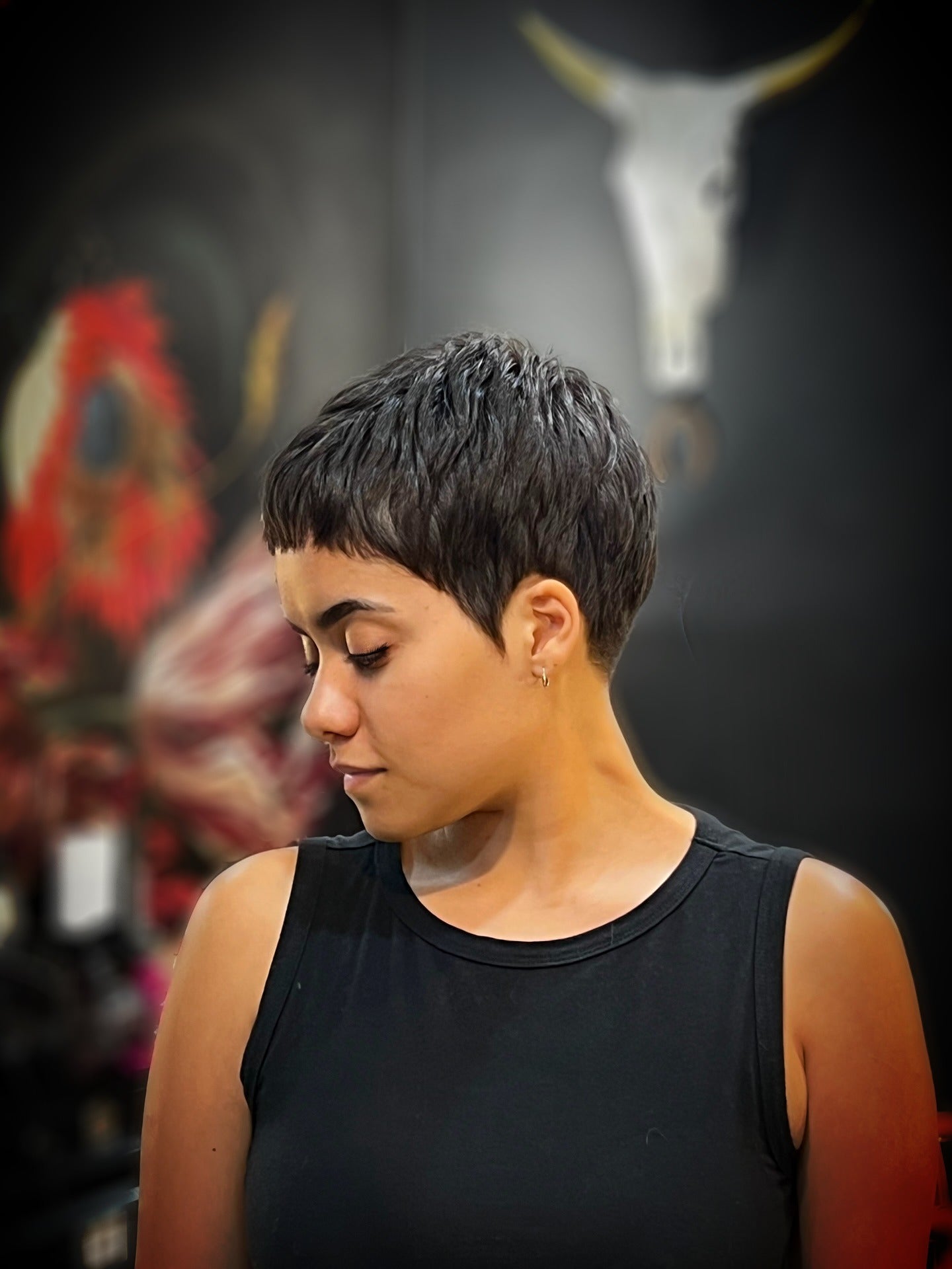 6. Sleek Dark Pixie Cut (Choppy Pixie Haircuts)