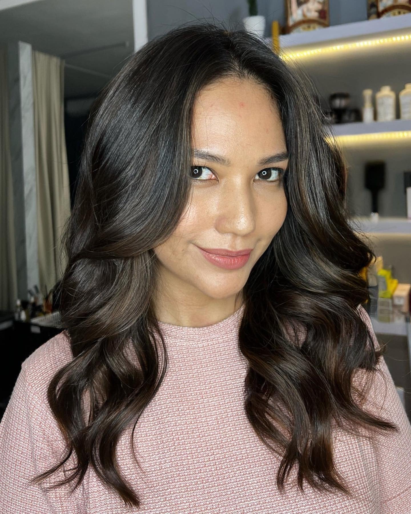 2. Face-Framing Dark Chocolate Curls (Balayage Dark Brown Hair Color)