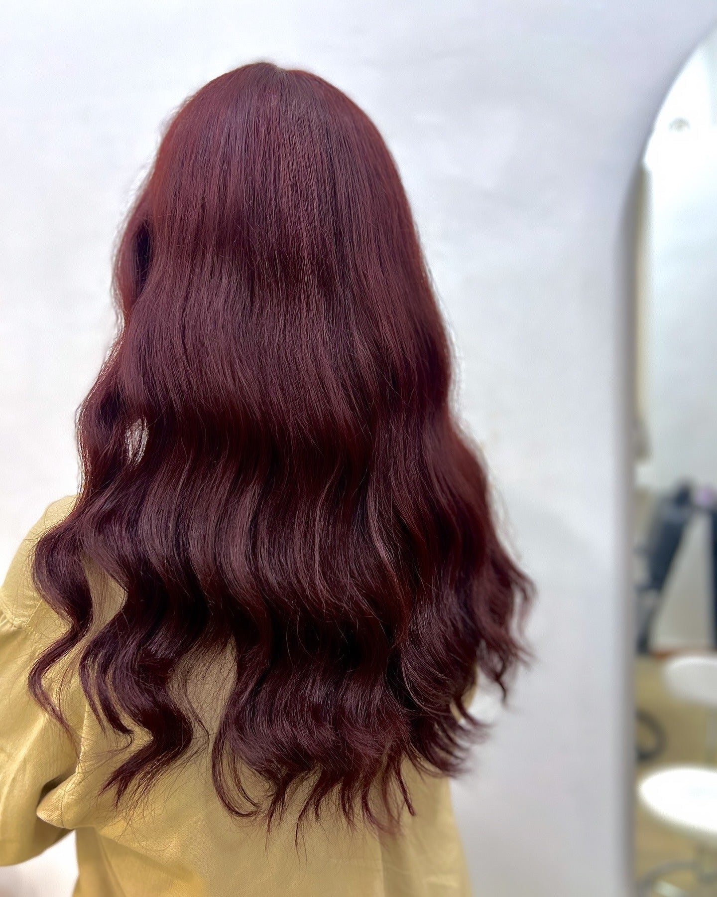 8. Rich Burgundy with Gentle Texture (Burgundy Balayage Hair Color)