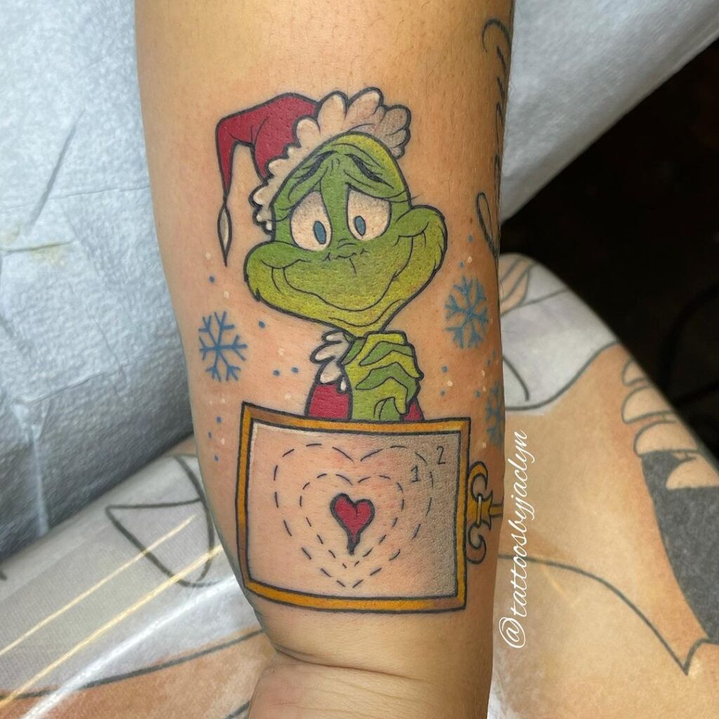 Cute Grinch Tattoo