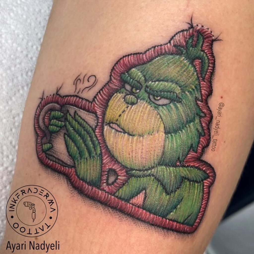 Embroidery Grinch Tattoo