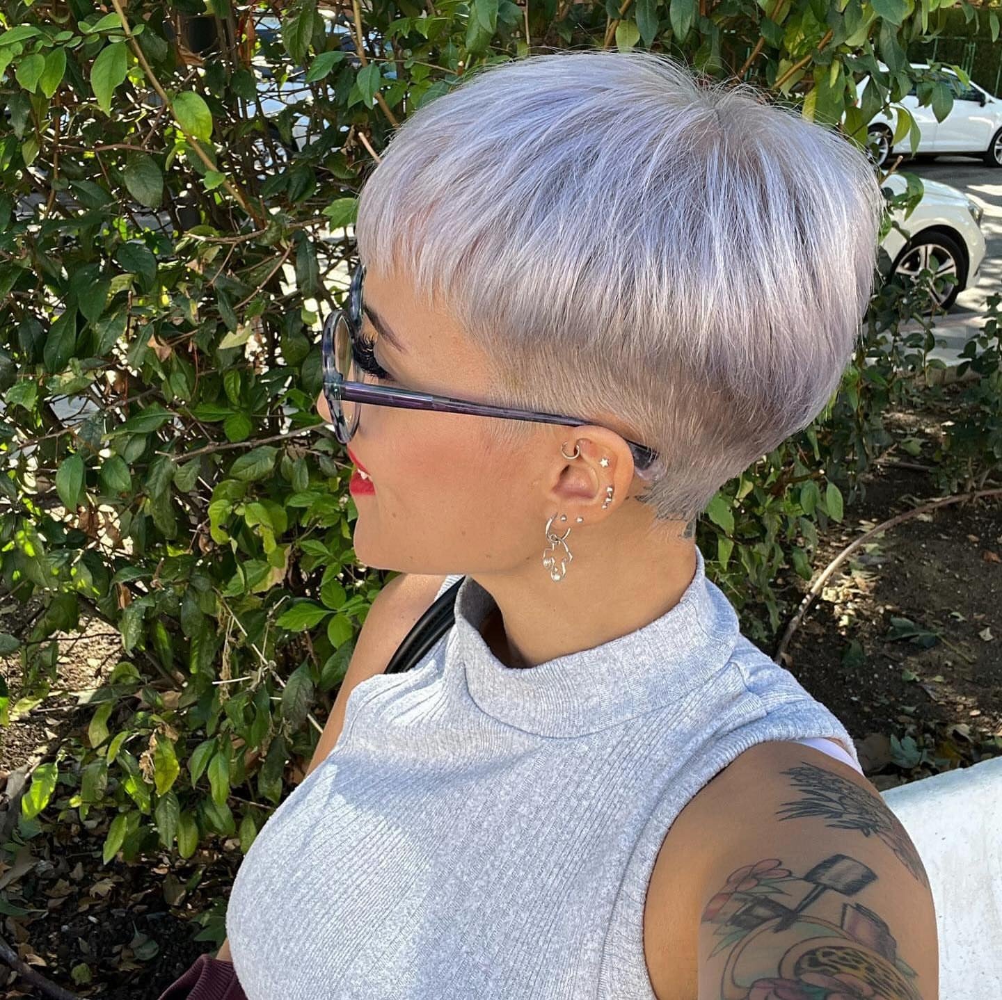 5. Lilac Frost Tapered Pixie (Long Pixie Cuts)