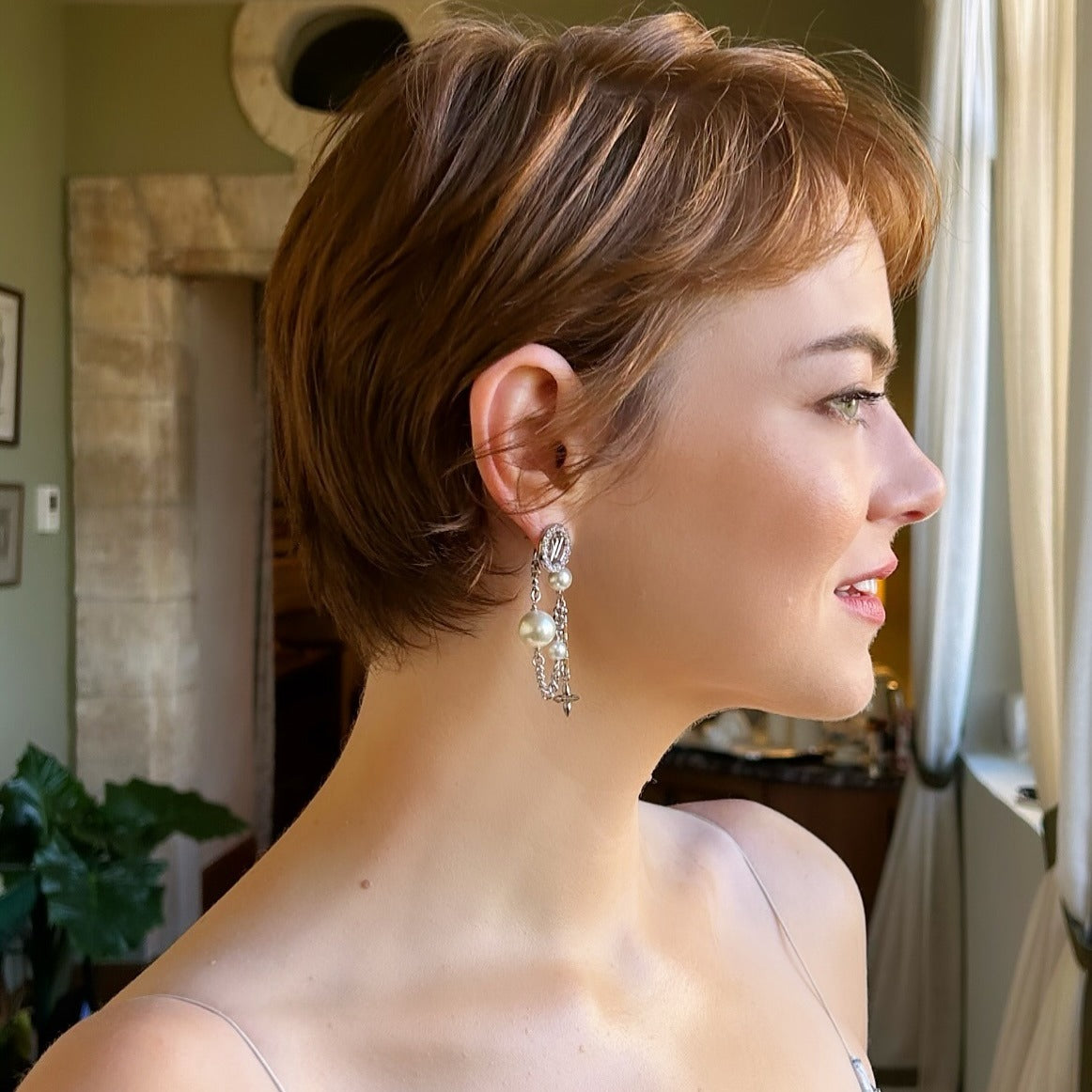 10. Soft Cinnamon Pixie with Micro Bangs (Long Pixie Cuts)