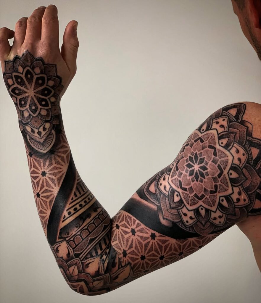 Masculine Mandala Sleeve Tattoo