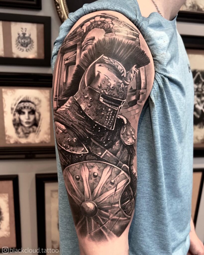 Masculine Spartan Tattoo