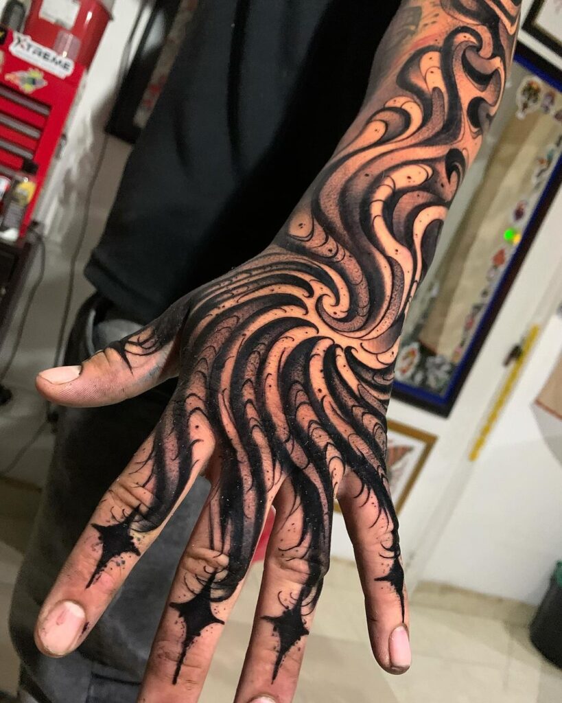 Masculine Freehand Blackwork Tattoo