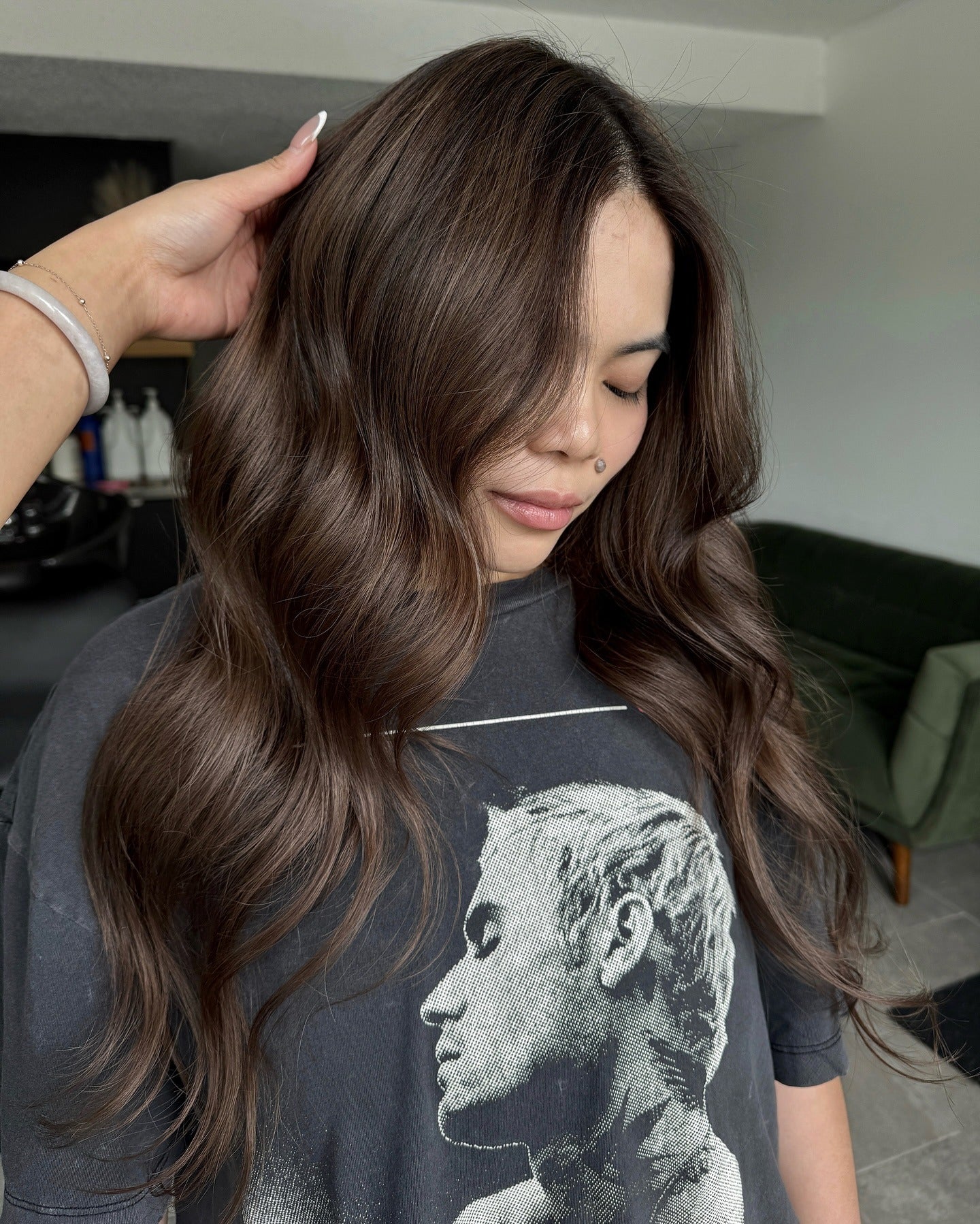 5. Hollywood Waves on Deep Medium Brown (Medium Brown Hair Color)