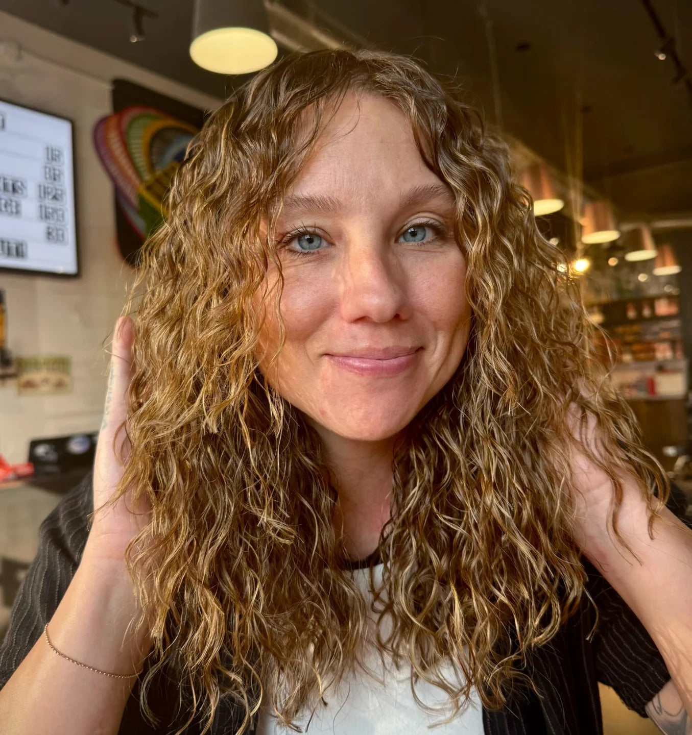 2. Golden Brown Loose Perm with Natural Definition (Perm Hairstyles)