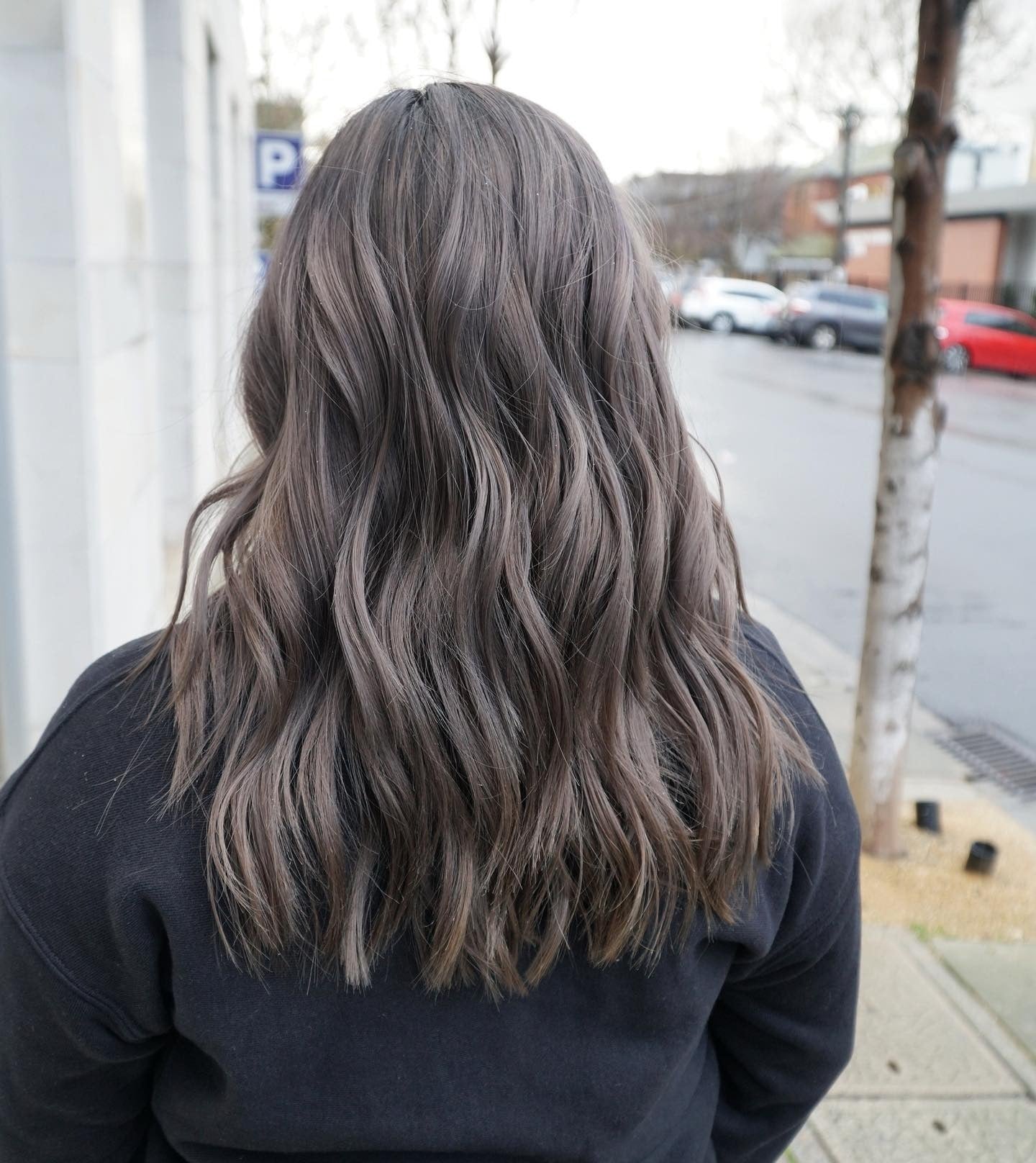 8. Wavy Mid-Length Hair with Taupe Ash Tint (Dark Ash Brown Hair Color)