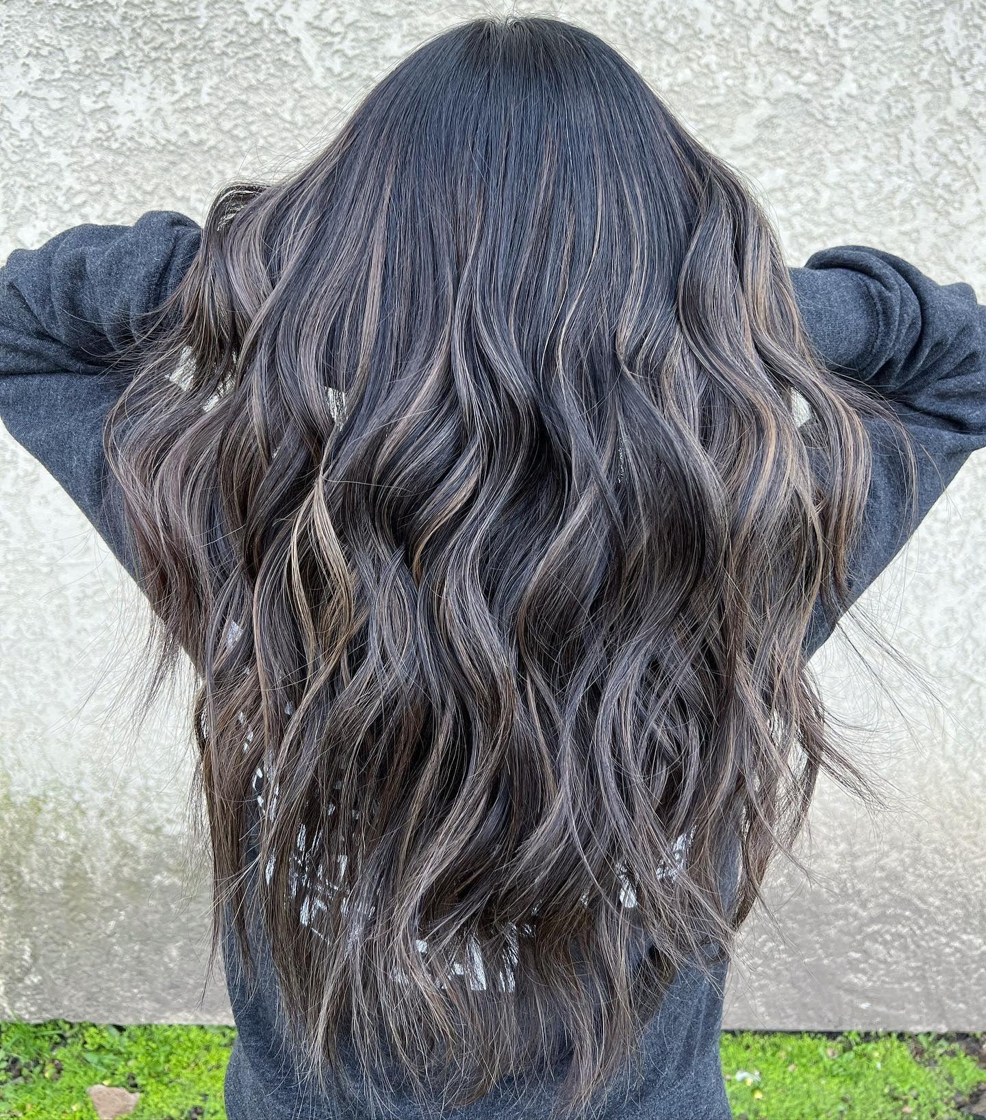 9. Long Waves with Subtle Ash Brown Balayage (Dark Ash Brown Hair Color)