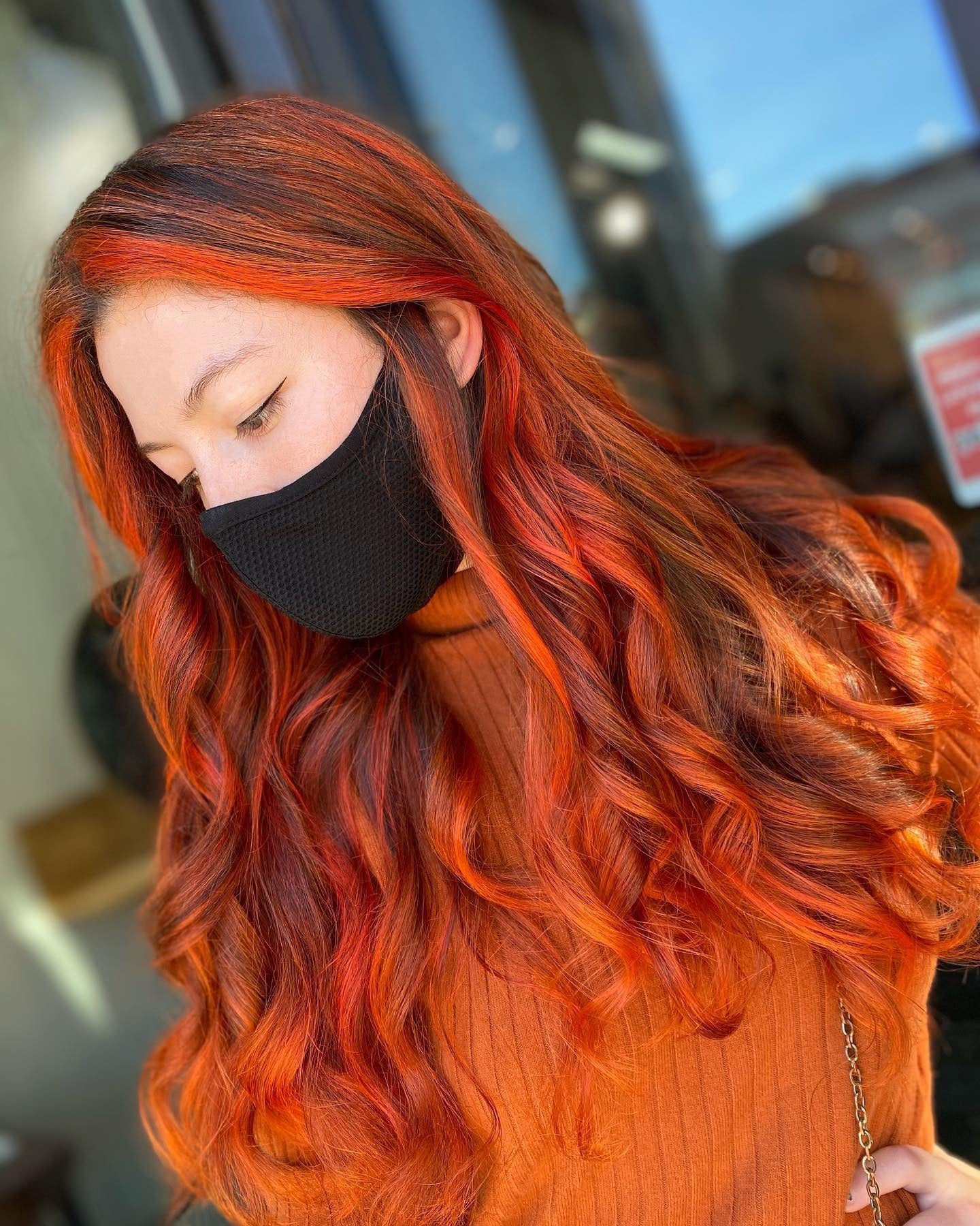 3. Luminous Auburn with Black Lowlights (Red Orange Hair Color)