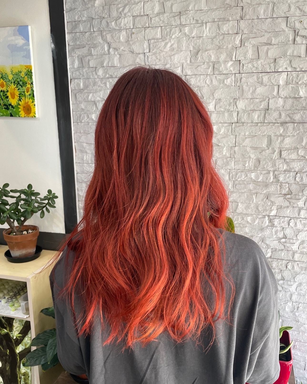 13. Soft Copper-Red Texture (Red Orange Hair Color)