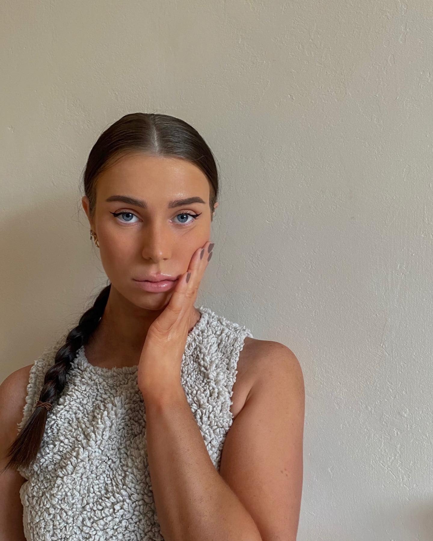 4. Sleek Braided Ponytail with Espresso Hair (Slick Back Hairstyles)