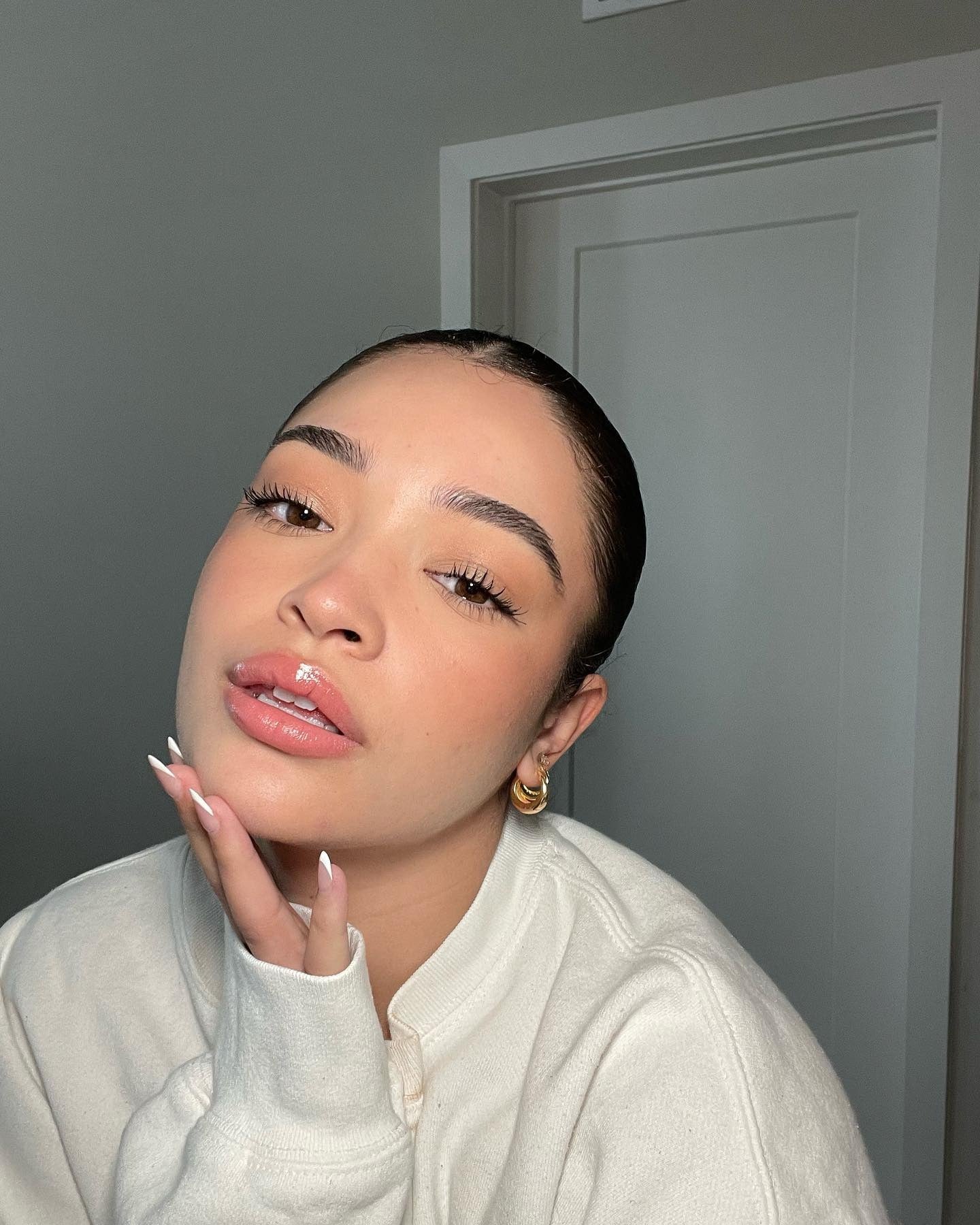 8. Sleek Back with Natural Black Gloss (Slick Back Hairstyles)