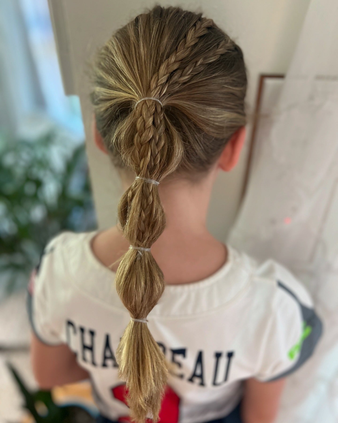 13. Braided Mohawk into Bubble Ponytail (Softball Hairstyles)
