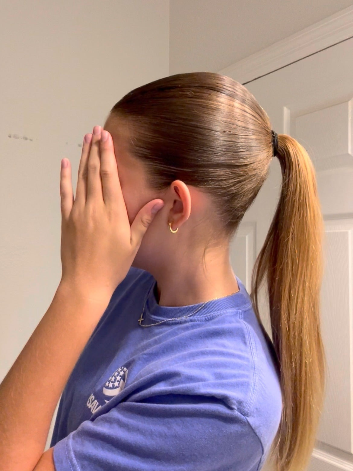 10. Sleek High Ponytail on Golden Brown (Volleyball Hairstyles)