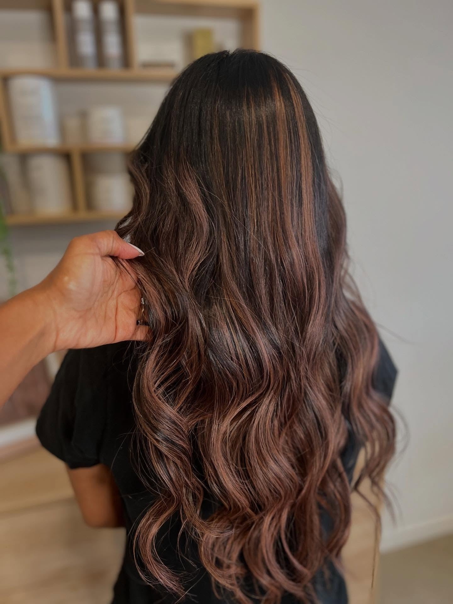 11. Espresso Mocha with Subtle Rose Glow (Spring Hair Color)