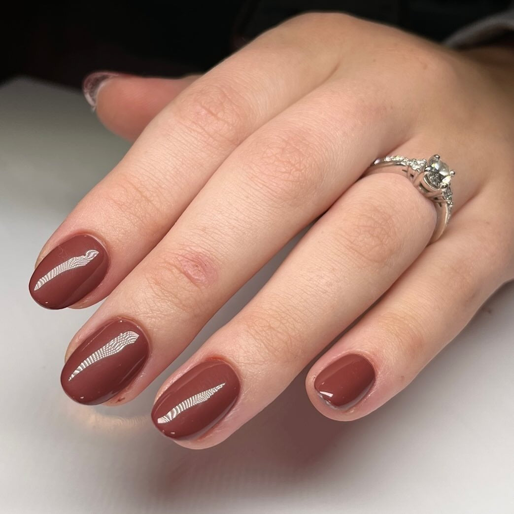 3. Cinnamon Shine on Short Rounds (Solid Nail Color Ideas)