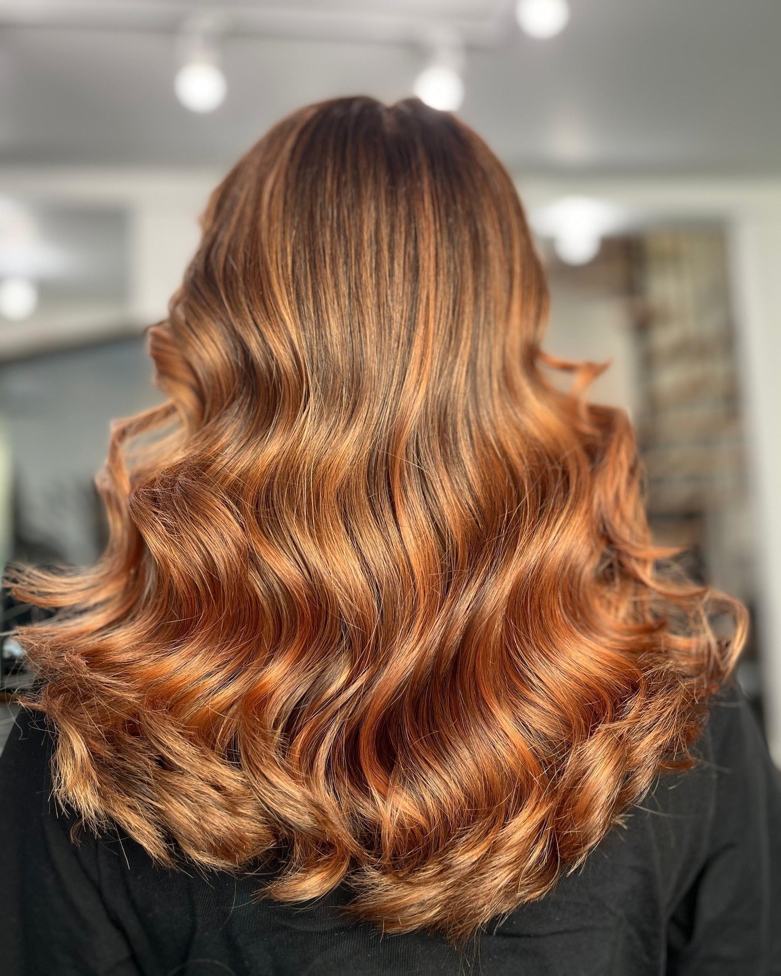 8. Glossy Amber Waves (Autumn Hair Colors)