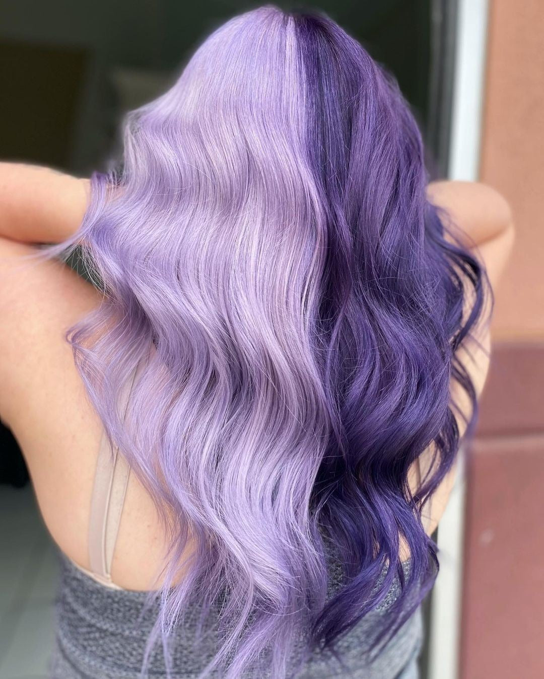 13. Dual-Tone Lilac and Violet (Light Purple Hair Color)