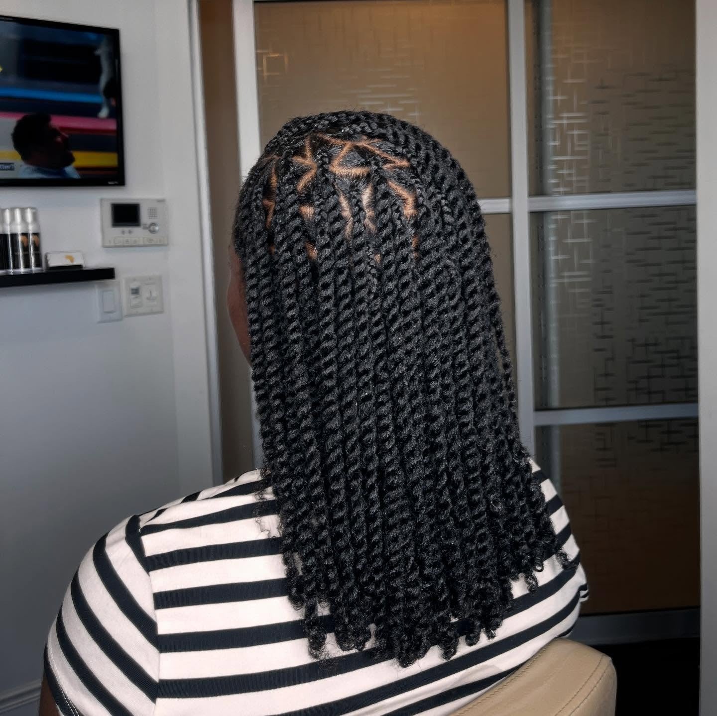 4. Medium-Length Two-Strand Twists (Twist Braid Hairstyles)