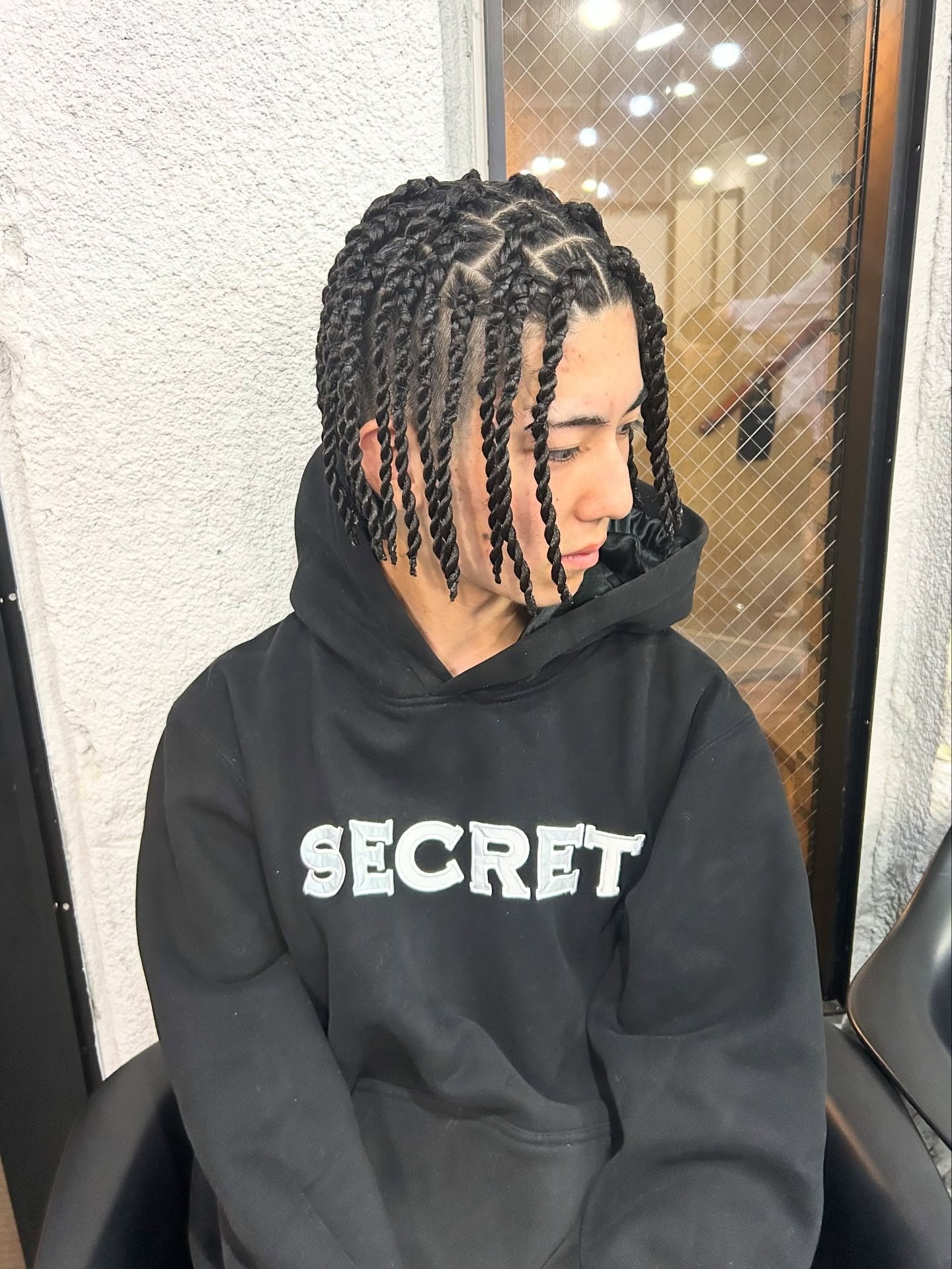 5. Short Twists with Defined Parting (Twist Braid Hairstyles)