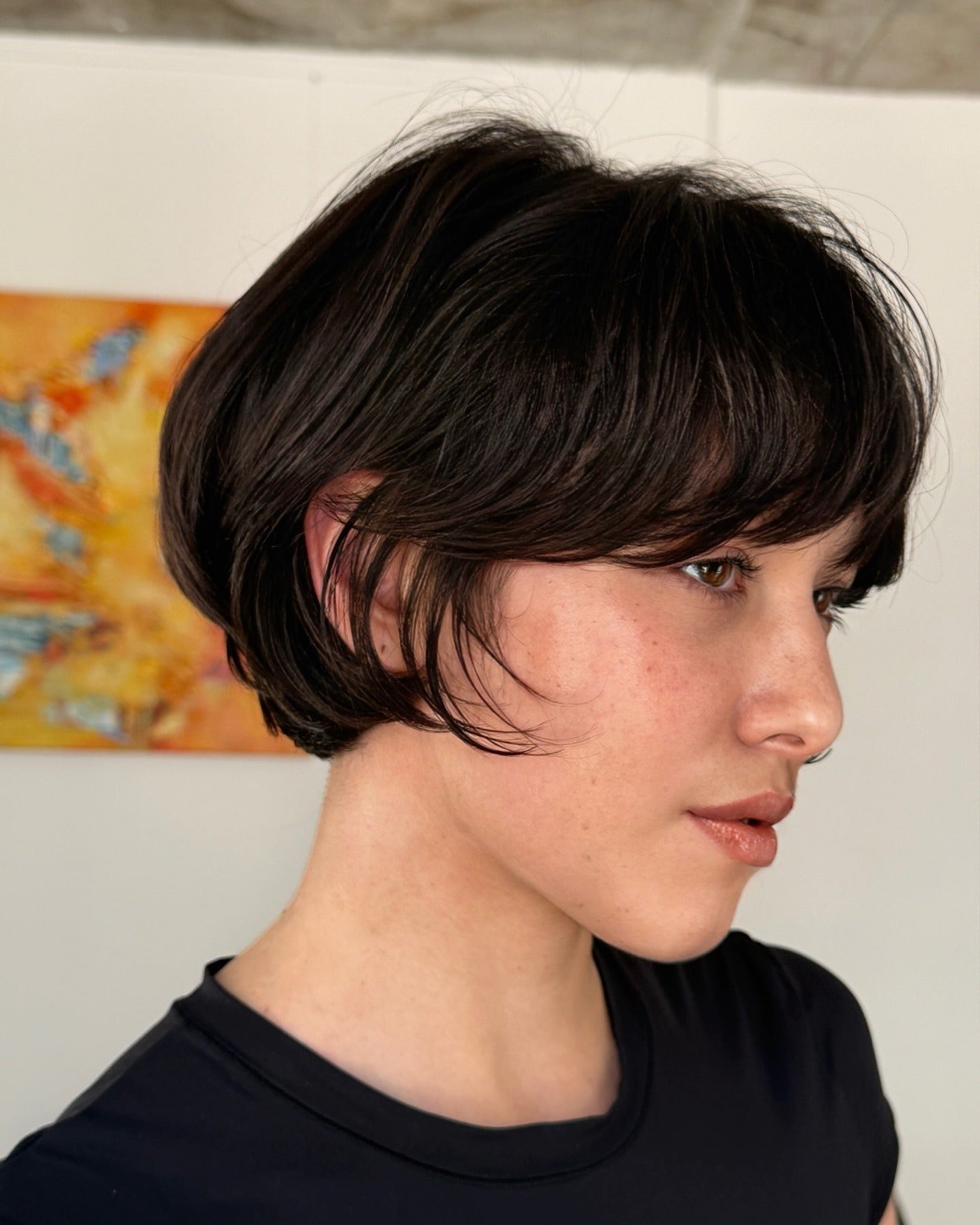 12. French Bob with Side-Tapered Fringe (Bangs Hairstyles)